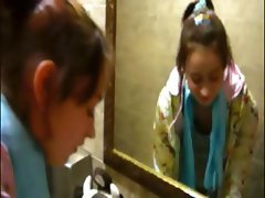 Petite Natasha girl naked at toilet