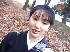 Cute geisha talked into having sex