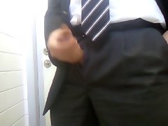 masturbating in office toilet