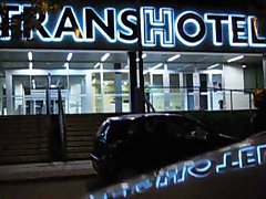 TRANNY BITCH LEAVING THE TRANS HOTEL