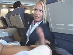 Stewardess Sucks Cock On Plane