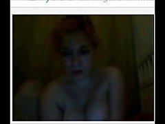 Chatroulette German bounces her huge tits