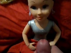 Sexy Blonde Doll In Pigtails Takes a Big Facial Cumshot