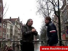 Tourist meets pimp and dutch prostitutes