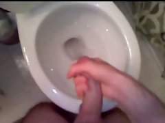 me cumming in the toilet