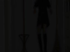sucking witch in high black boots