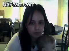 Captured stream from online couple homemade webcam
