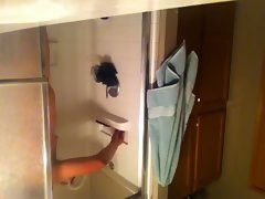 Hidden shower cam catches sexual puny shaft chap