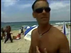 She meets Rocco on the Beach
