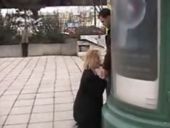 Public dick sucking