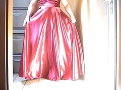 Red Satin Dress 01