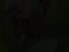 Masturbation on the green glade in euro