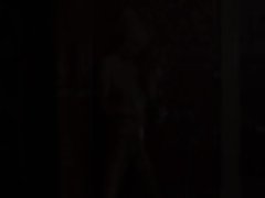 Brutal vibrating sex toy in randy chicks snatch showering