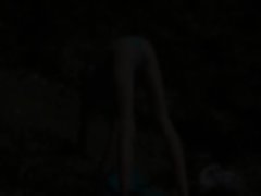 teasing twat in the forest