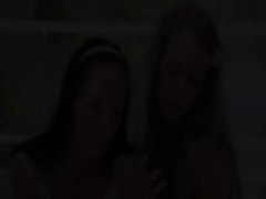 Two wow luscious teens banged by sensual russian chap
